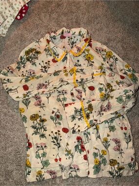 Ban.do long sleeve botanical sleep shirt